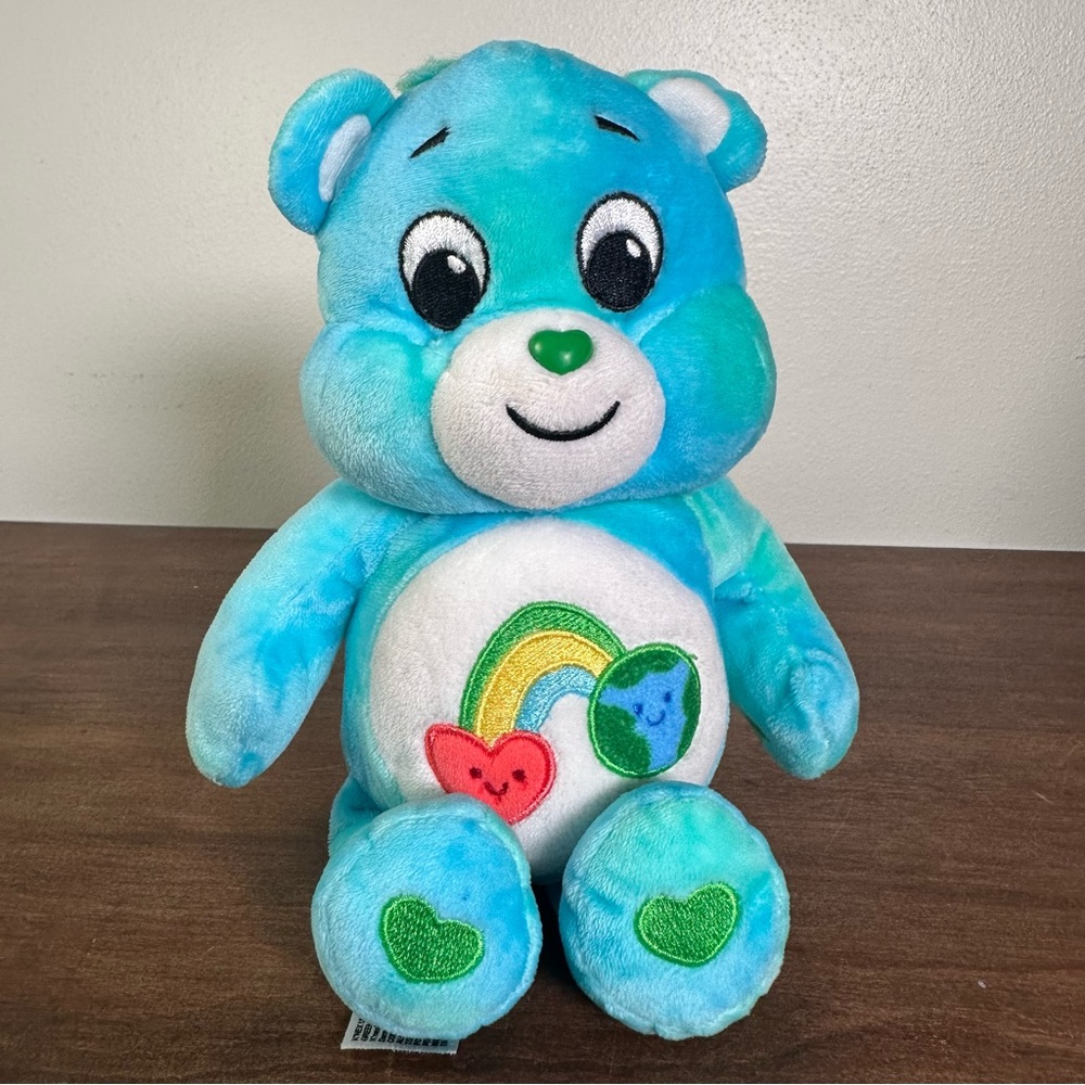 Care Bear Love the Earth 9” Plush 2022 Rainbow Earth Stuffed Animal